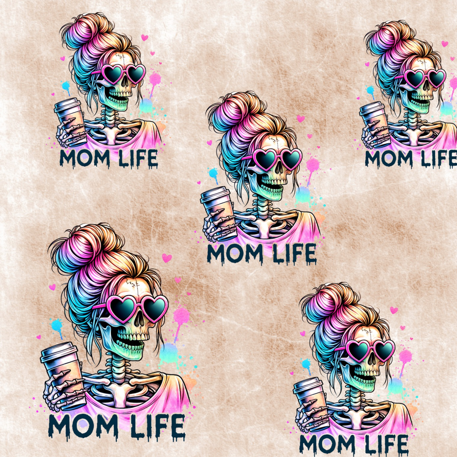 Stoff „Mom Life“