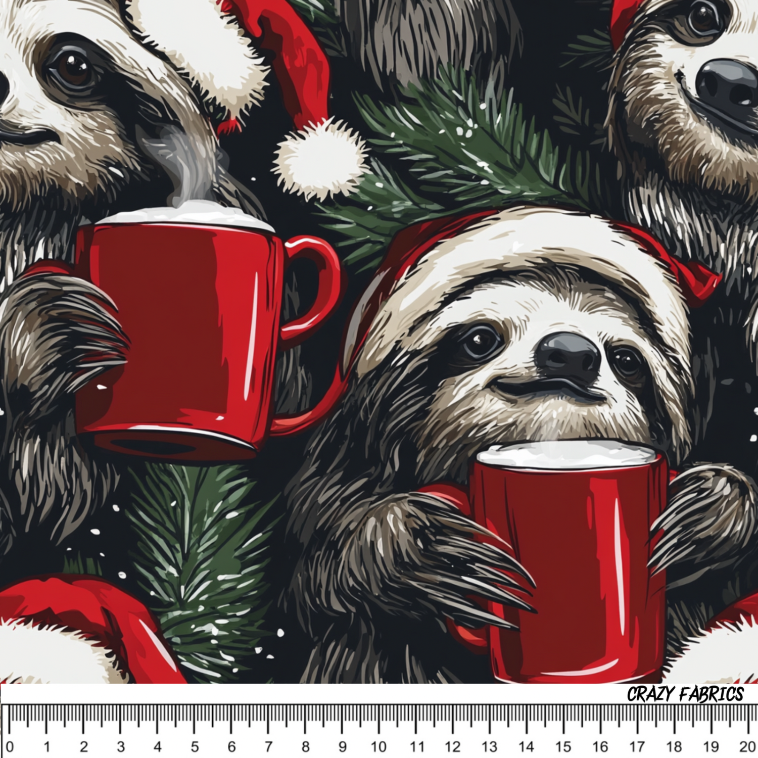 Stoff „Fauli xmas“