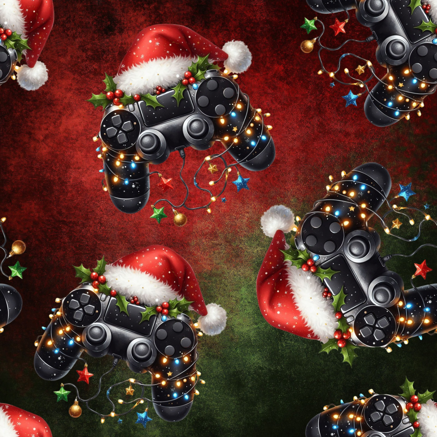 Stoff „Santa Gamer“