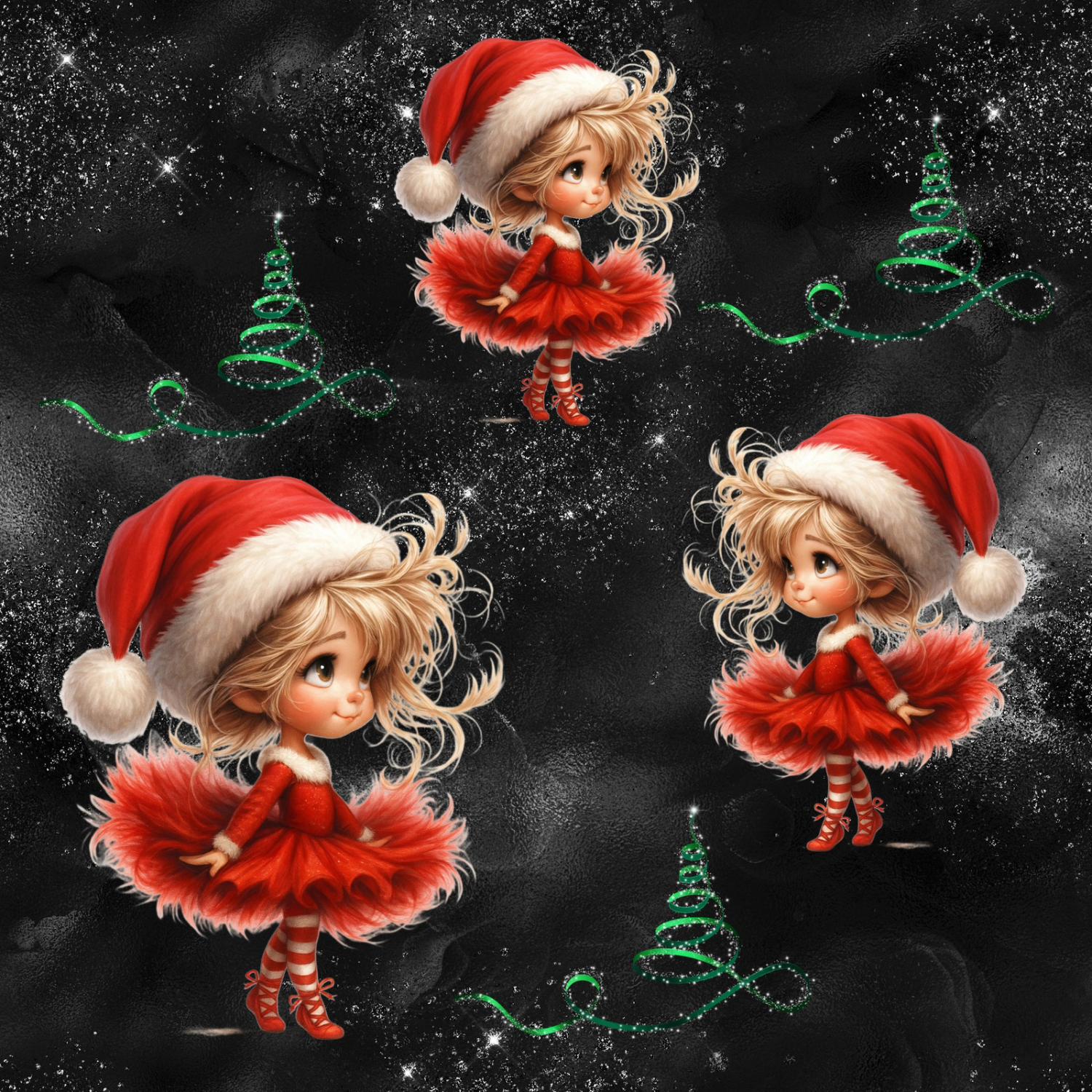 Stoff „X-Mas Ballerina“