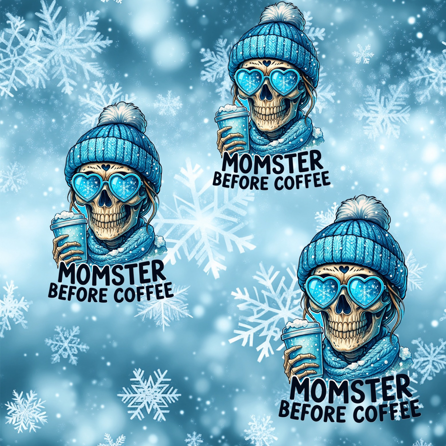 Stoff „Momster in the cold“