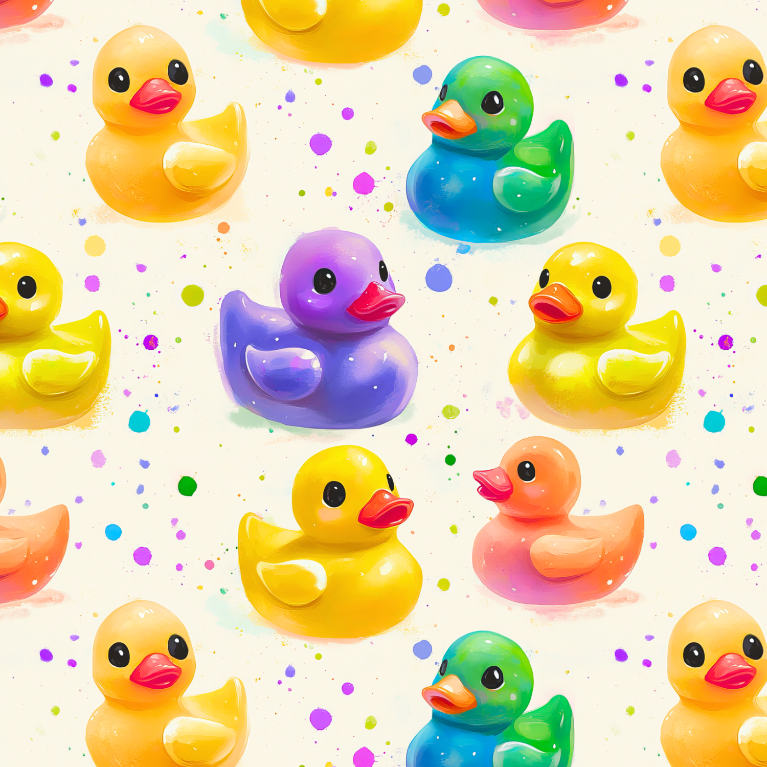 Stoff „Crazy Rubberducks“