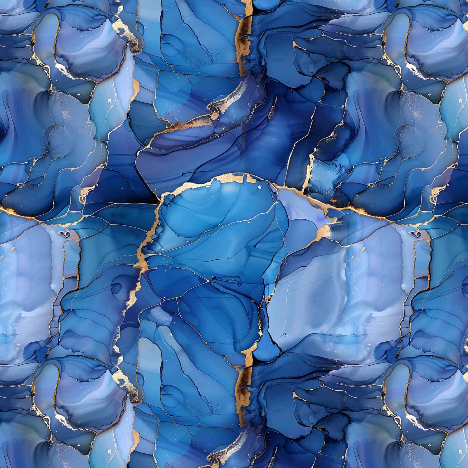 Stoff „Marble Blau“