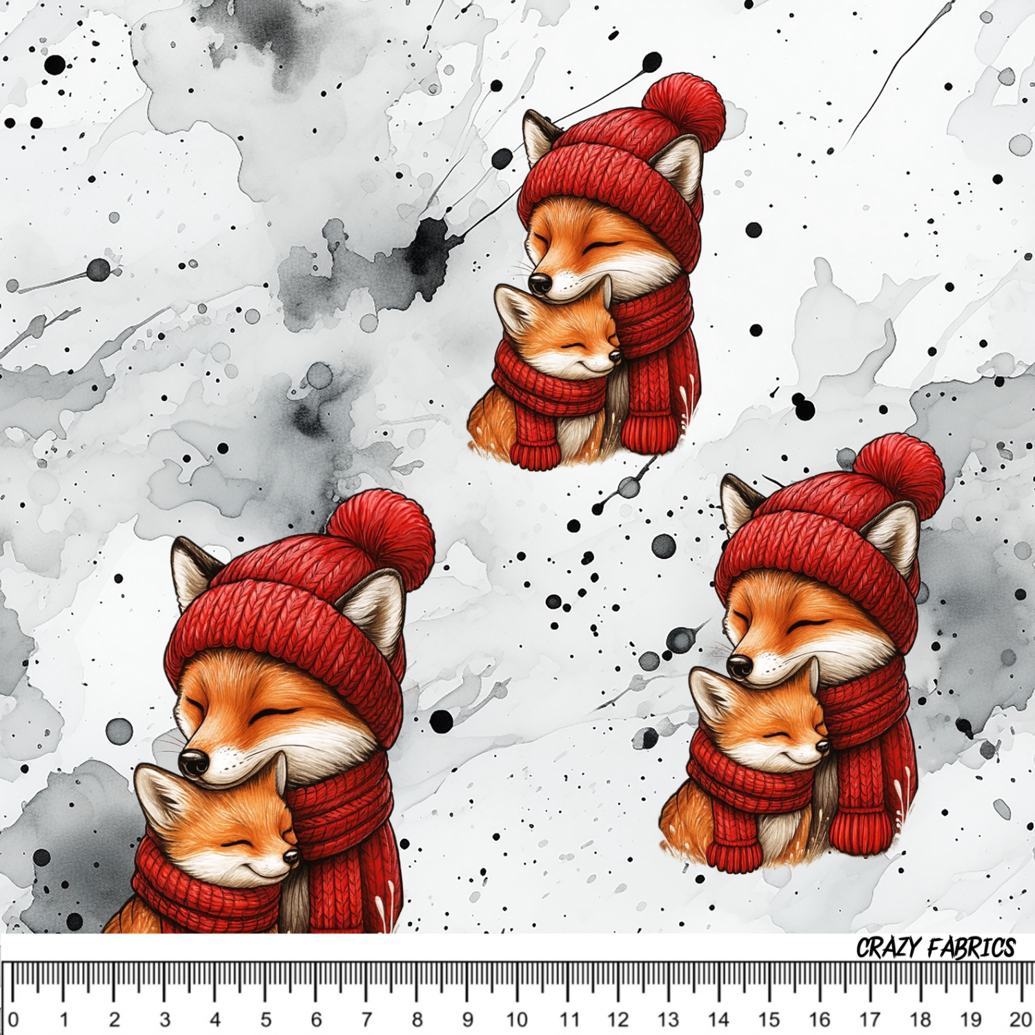 Stoff „Winter Fuchs“