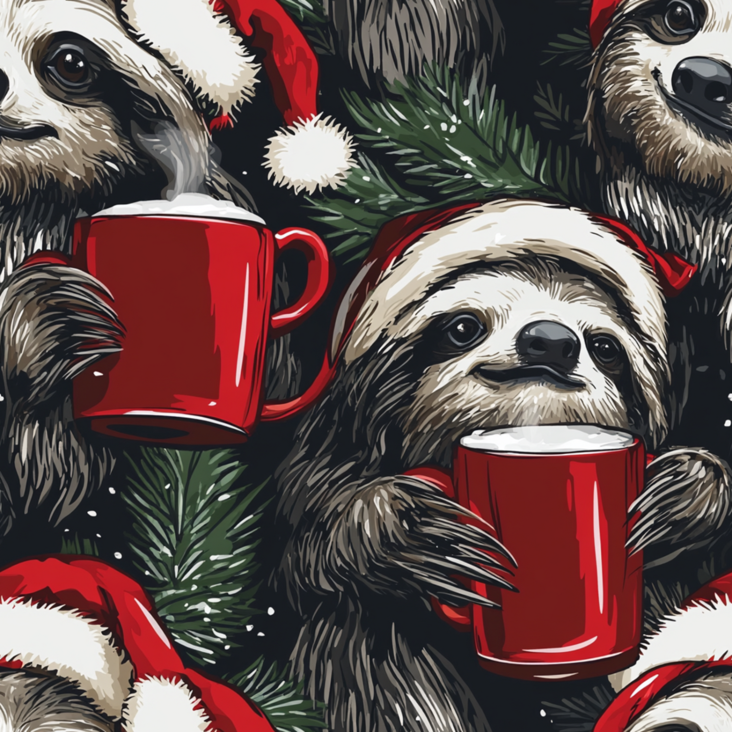 Stoff „Fauli xmas“