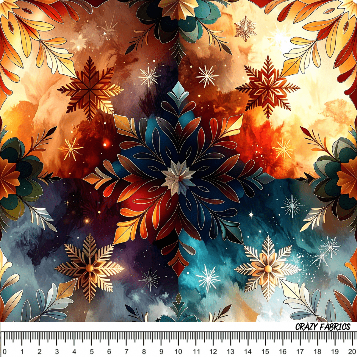 Stoff „fire Flower“ - Crazy Fabrics