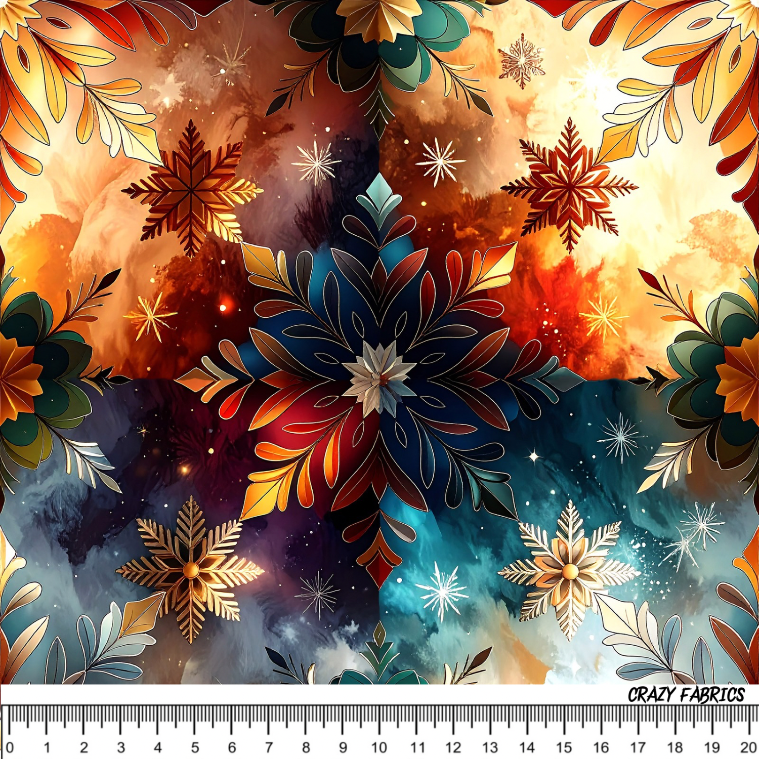 Stoff „fire Flower“