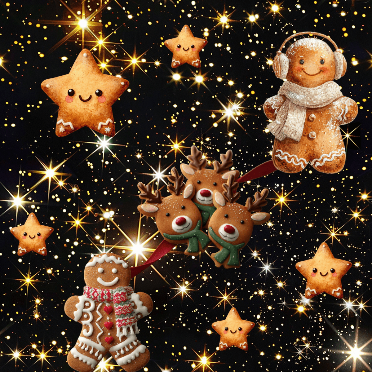 Stoff „Lebkuchen Party“ - Crazy Fabrics