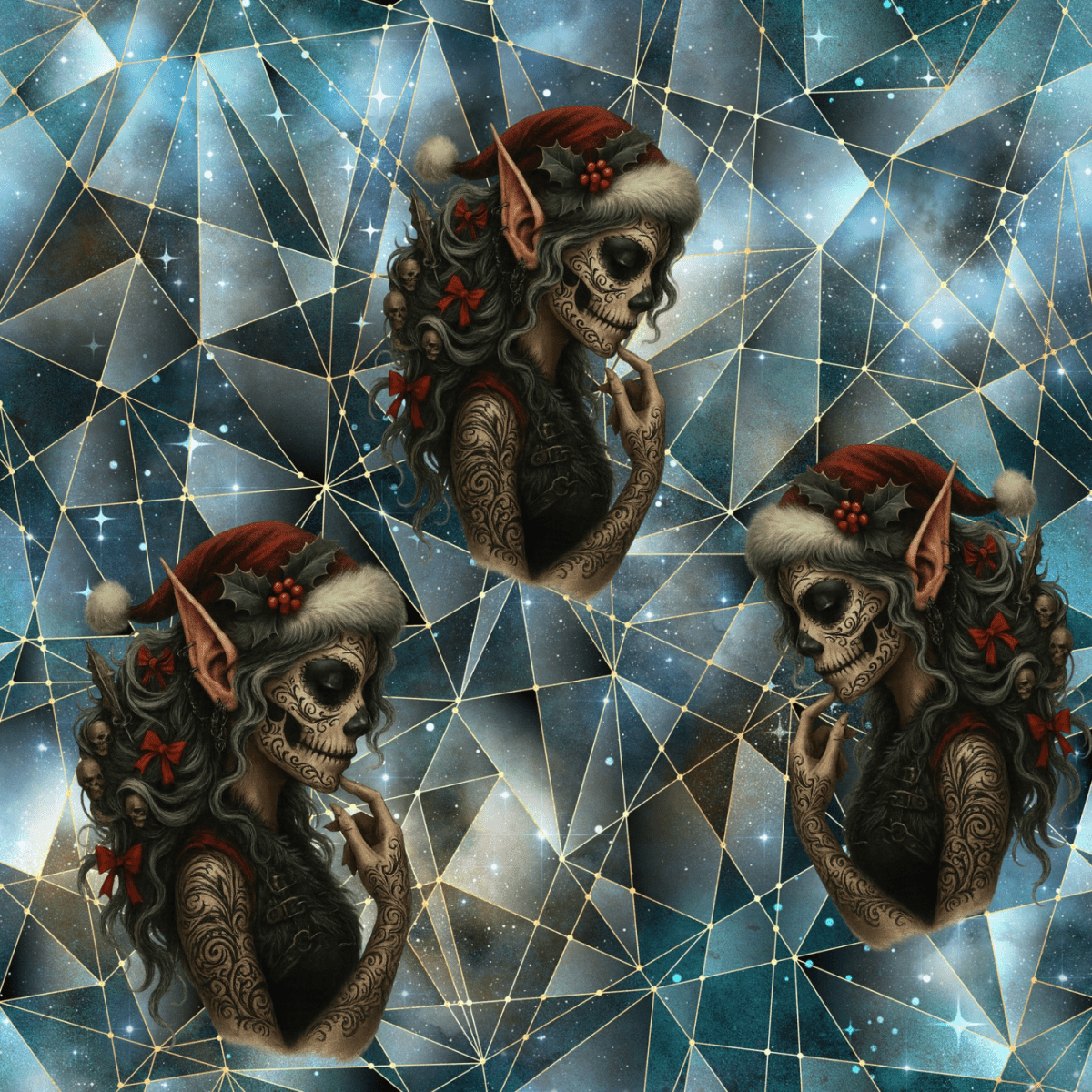 Stoff „Galaxy Xmas Elf“ - Crazy Fabrics