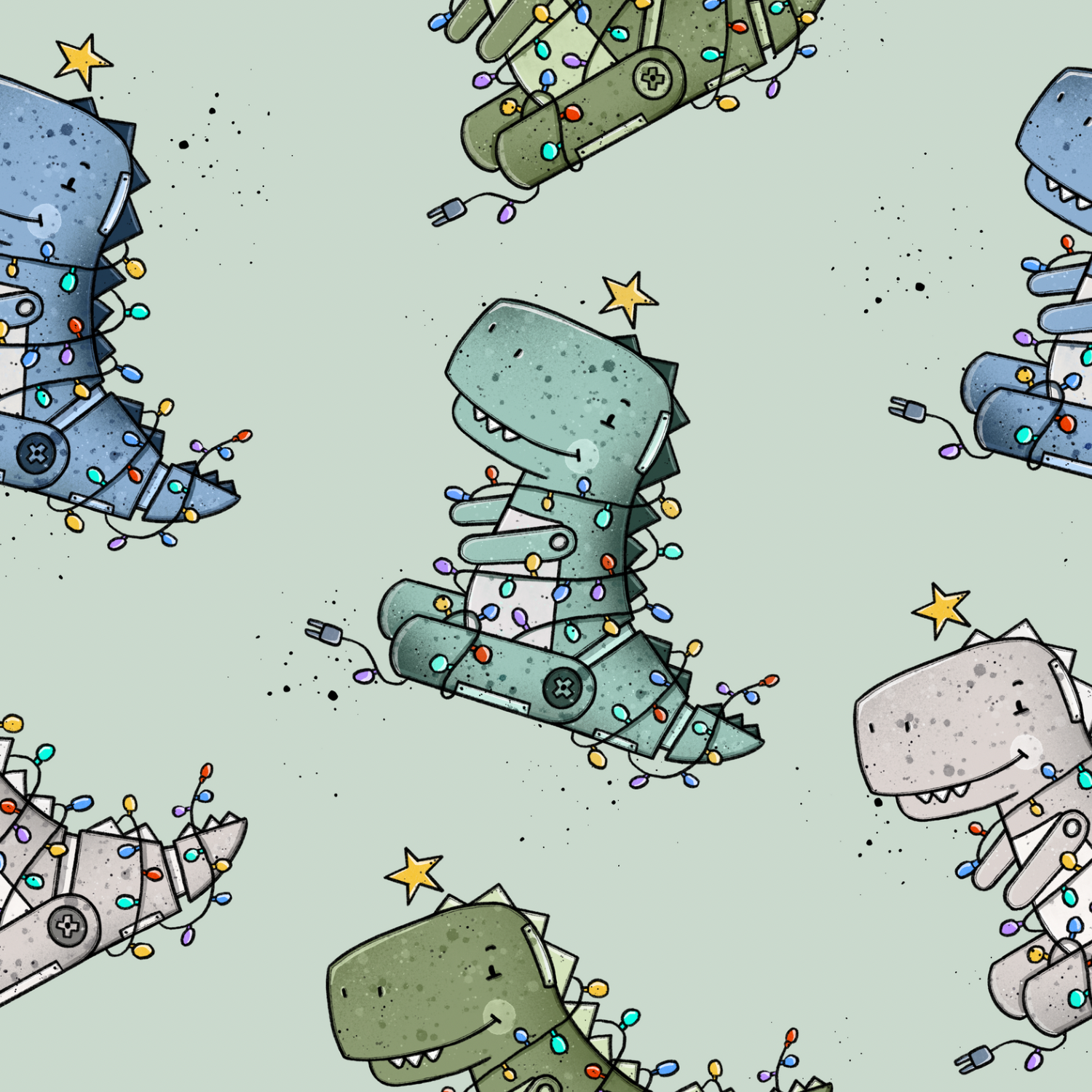 Stoff „Robo Tree Rex“