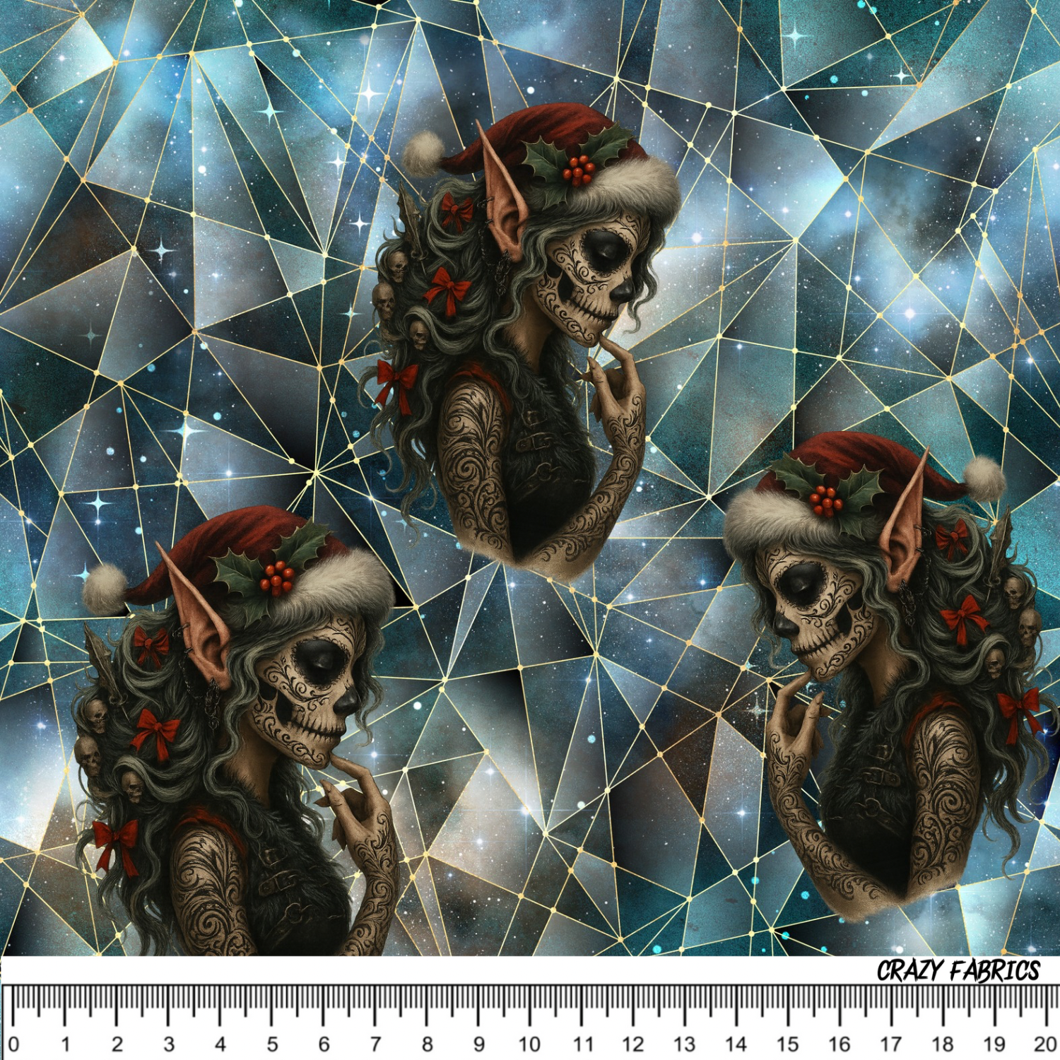 Stoff „Galaxy Xmas Elf“