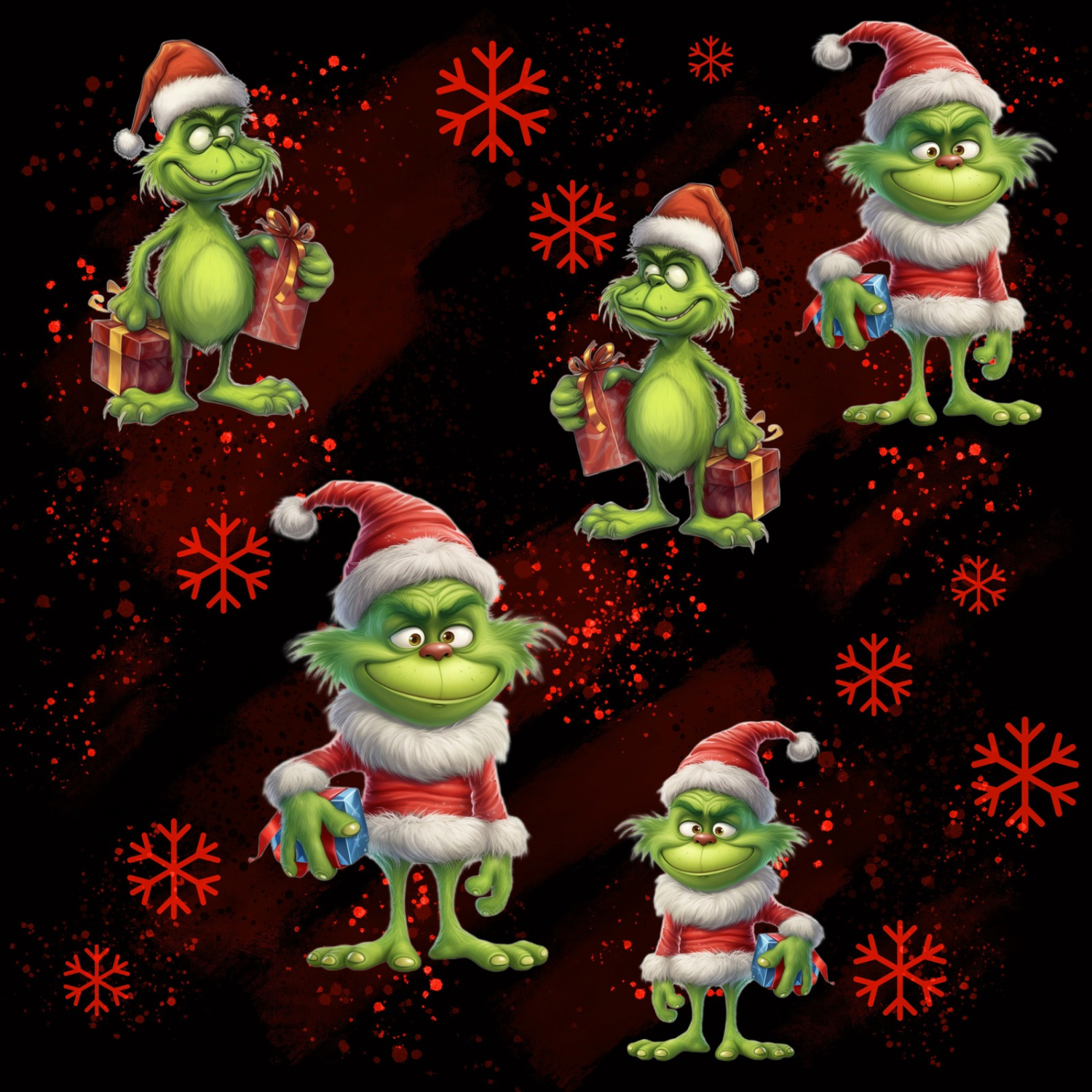 Stoff „Grinch Parade“