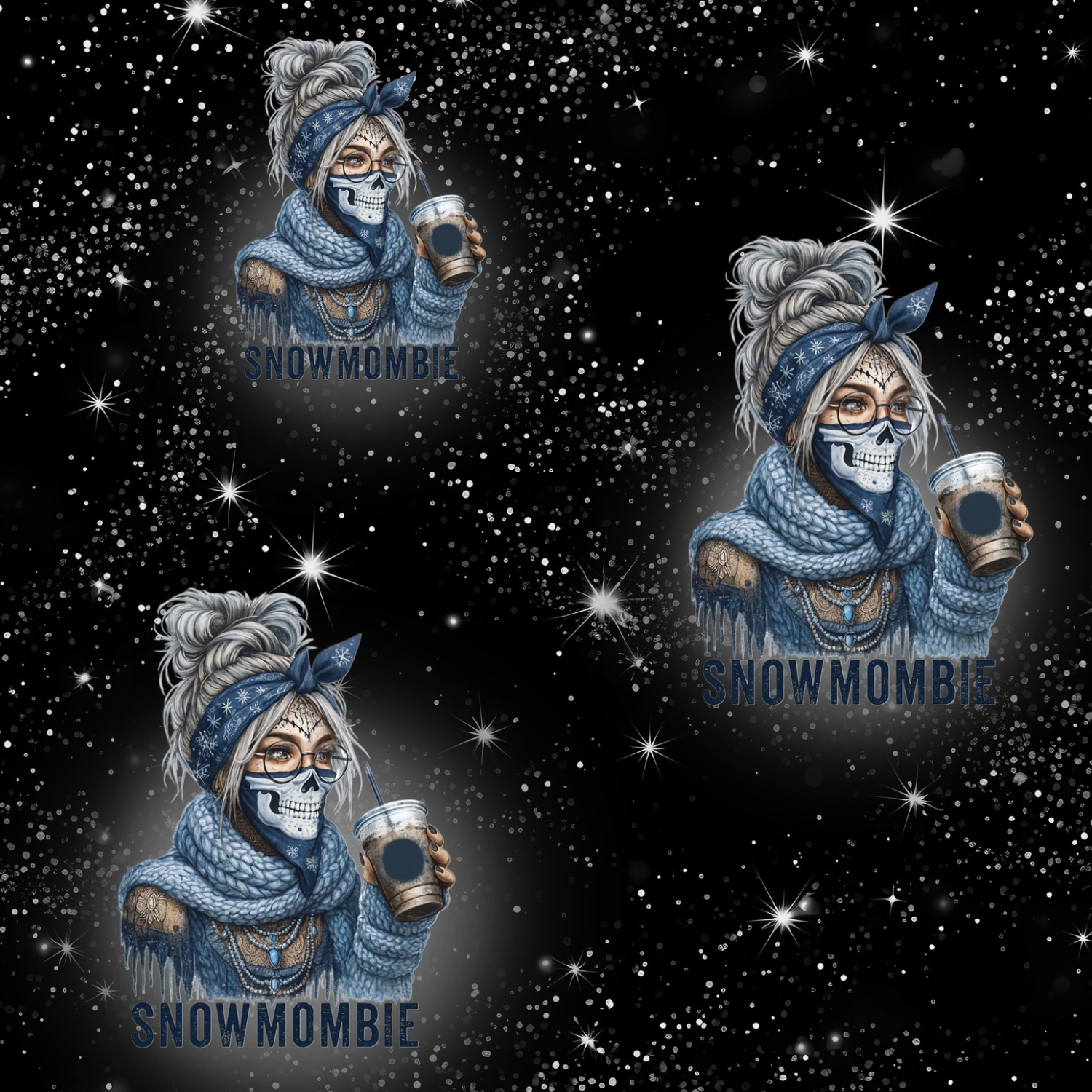 Stoff „Snow Mombie“