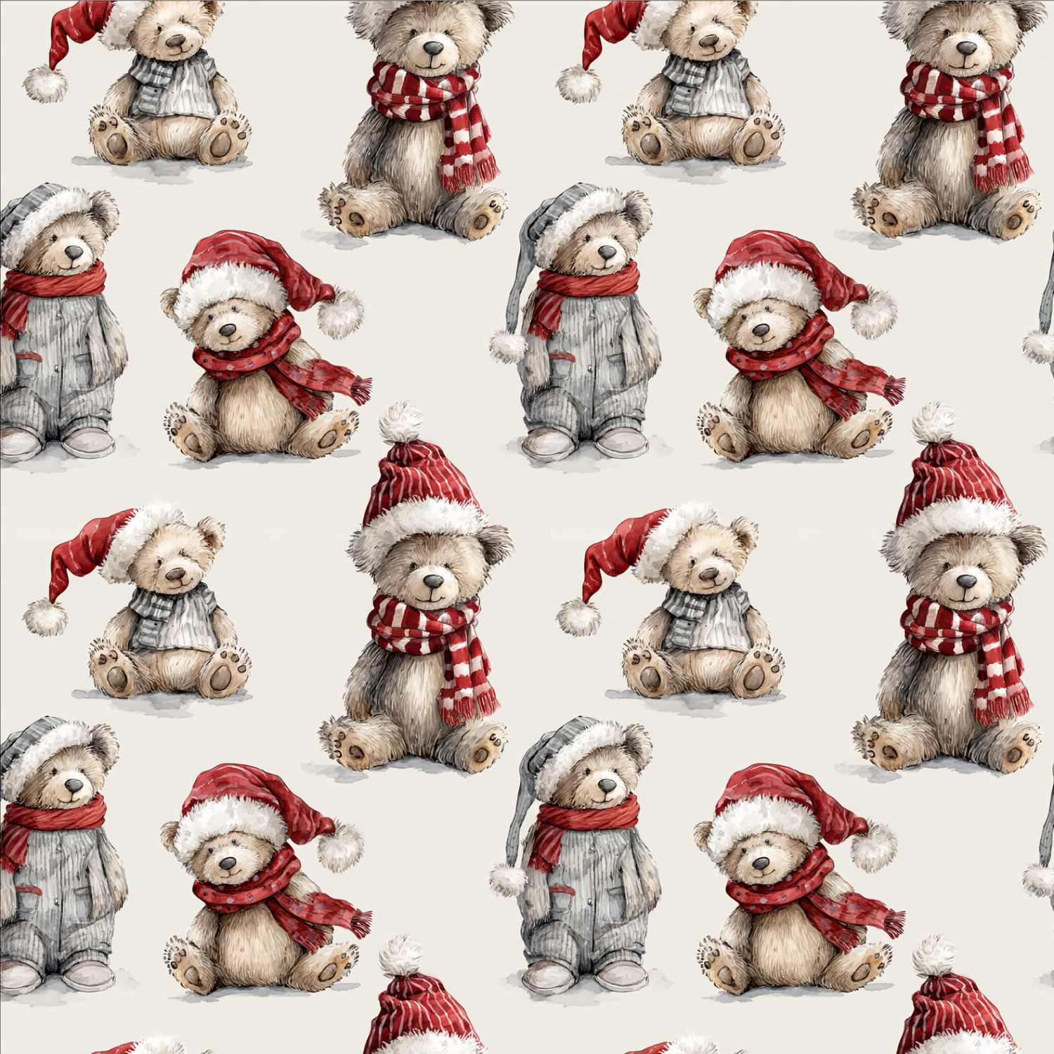 Stoff „Weihnachtsbären“