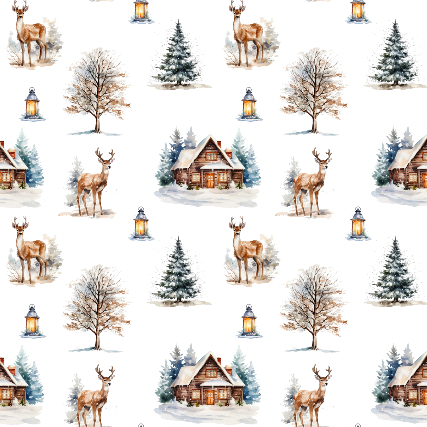 Stoff „Winter Wald“