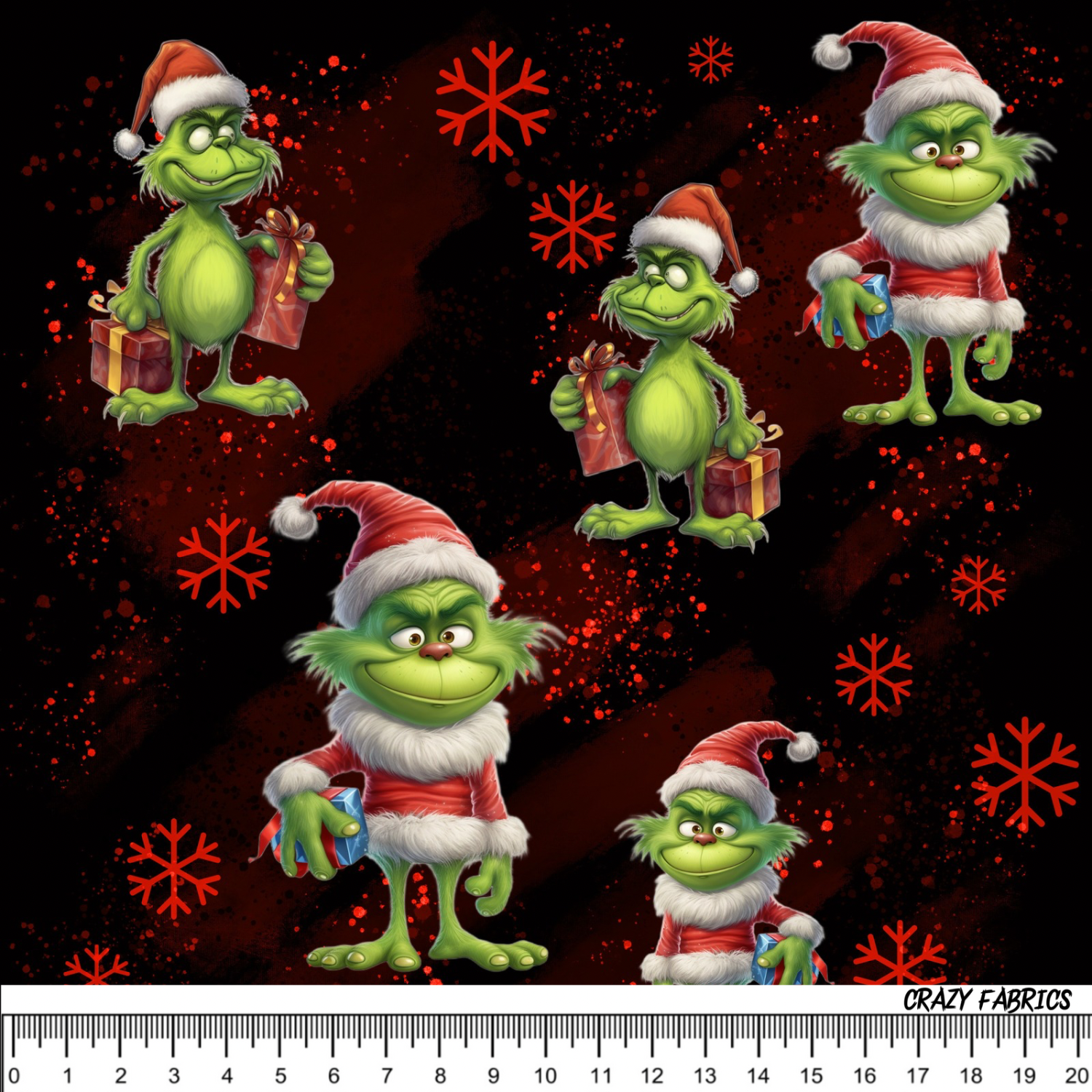 Stoff „Grinch Parade“