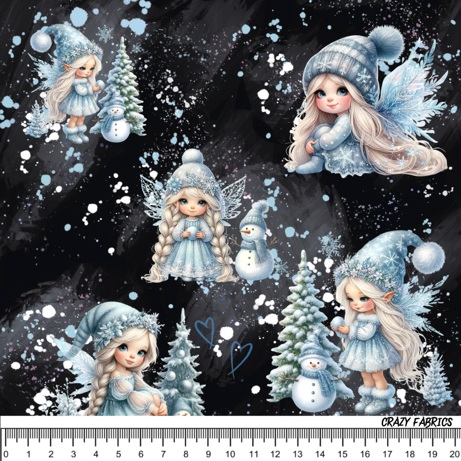 Stoff „Wintermädchen“