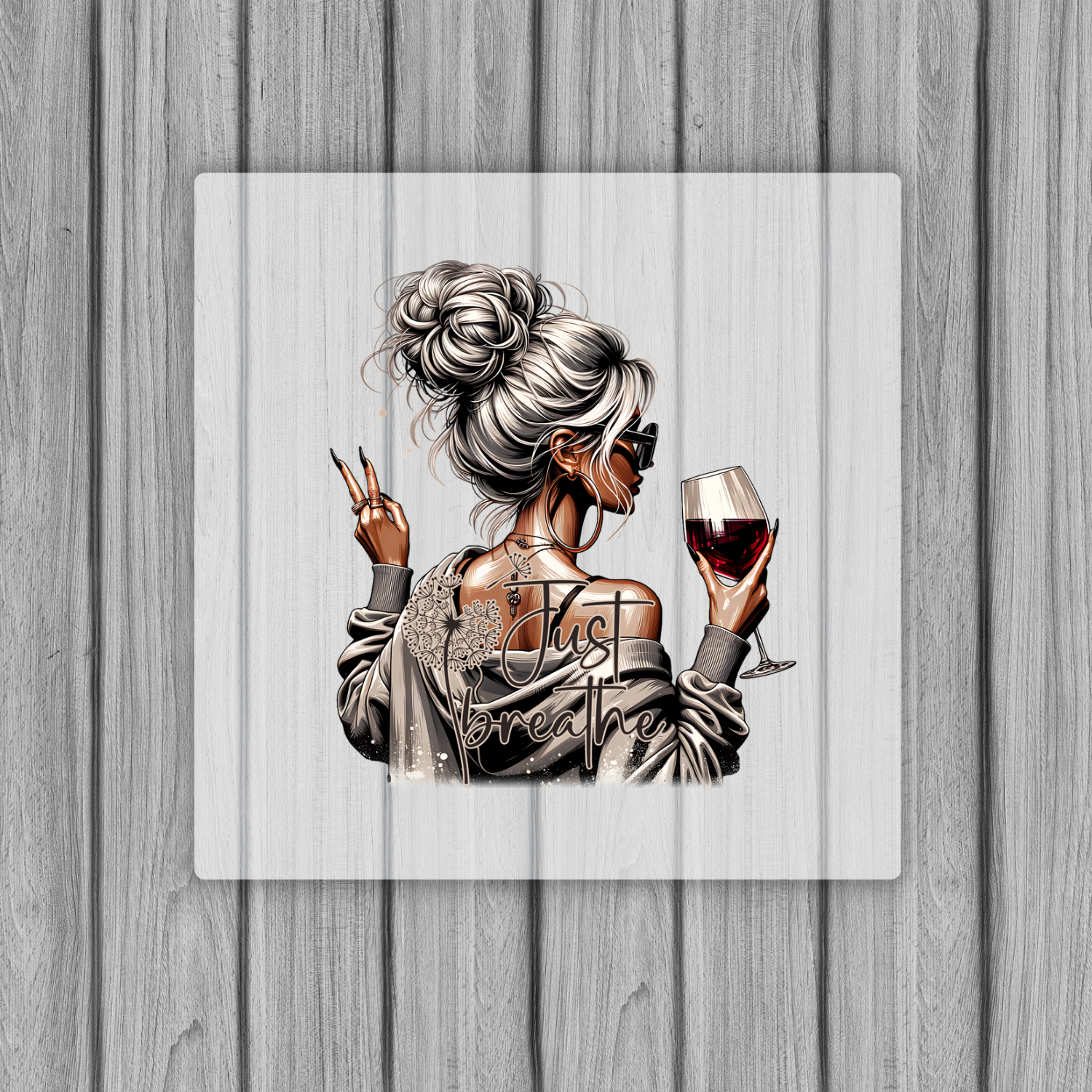 Bügelbild „Just Breathe“