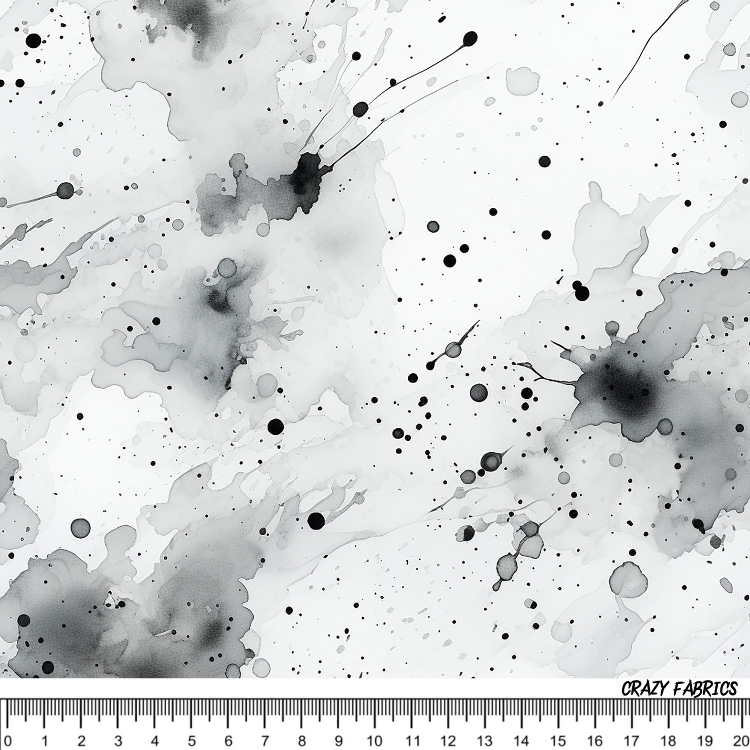 Stoff "Splash Black“
