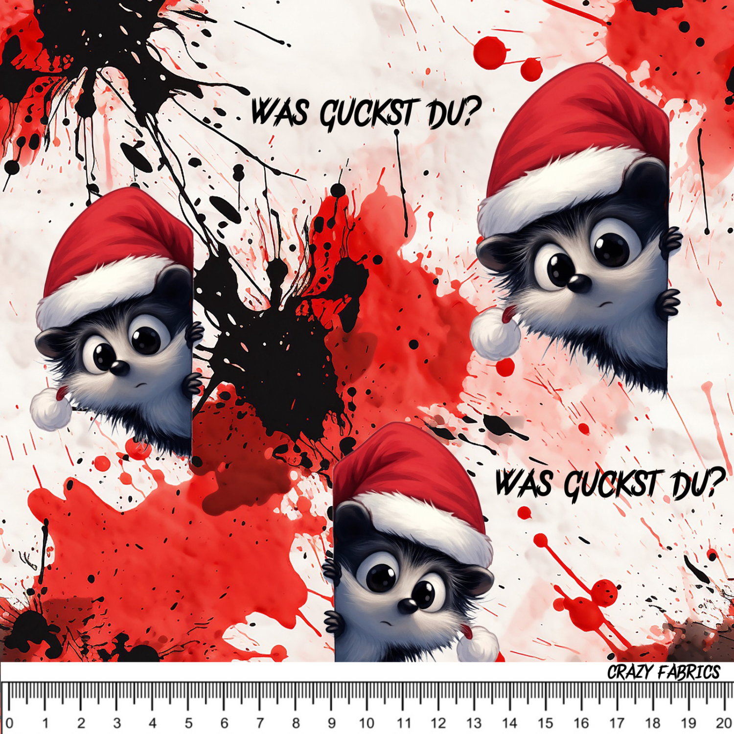 Stoff „was guckst du x-mas“