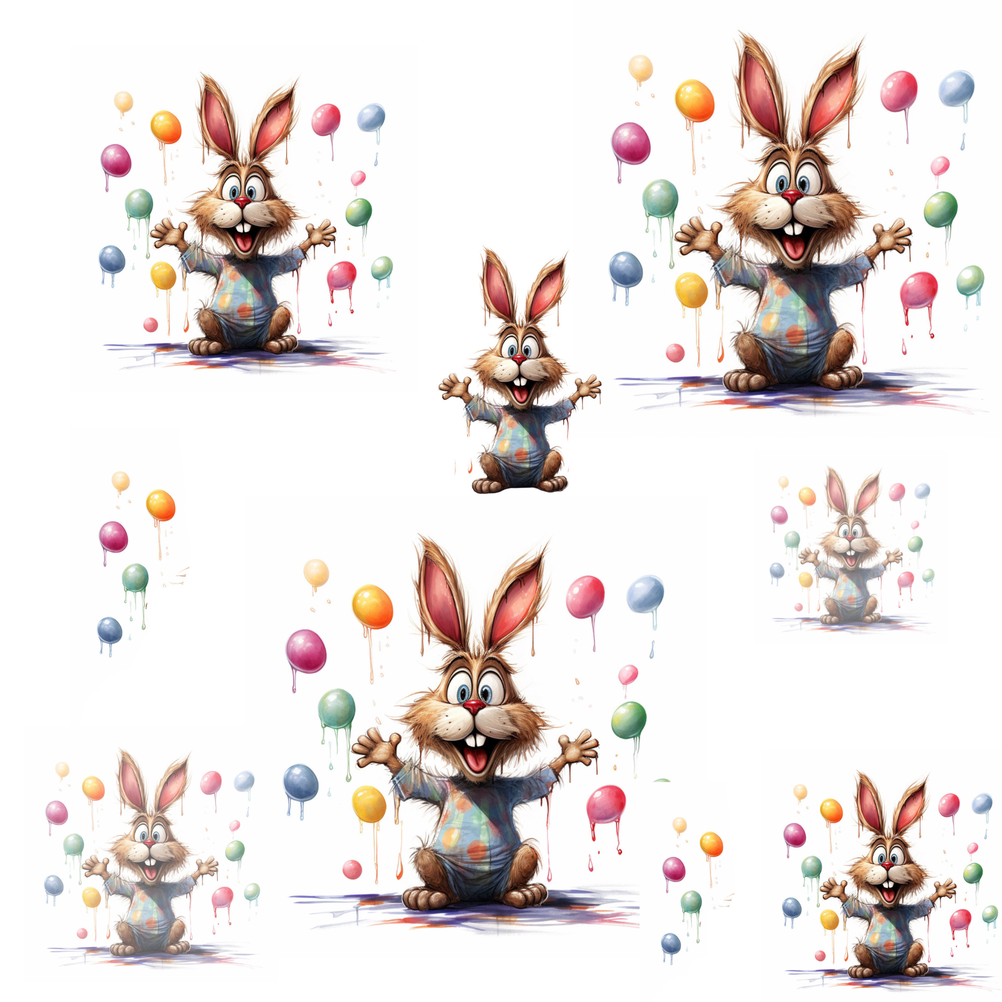 Stoff „Hase Jonglage“